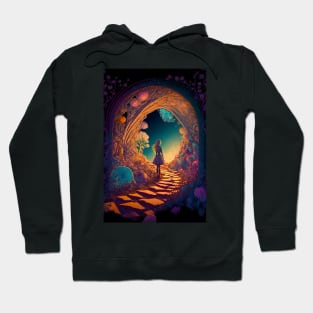 Alice in Wonderland inspired fantasy world Hoodie